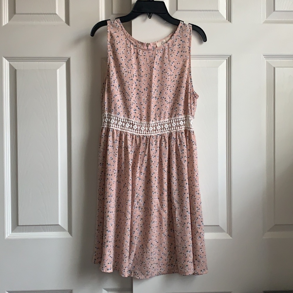 Peach floral dress